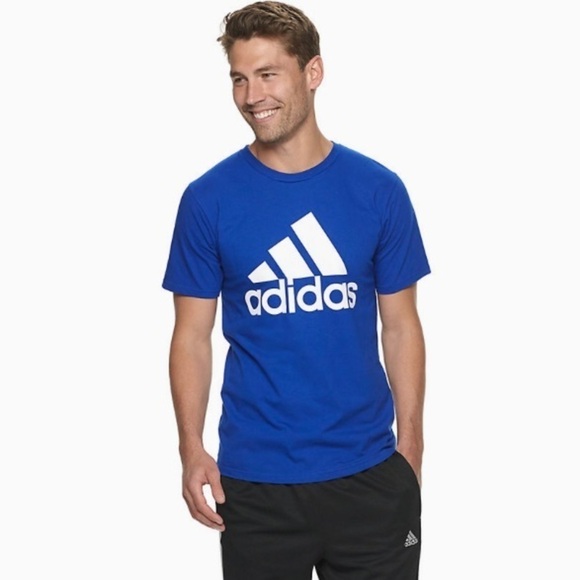 Adidas New With Tags Mens Blue Basic BOS Tee Size Medium - Picture 4 of 4